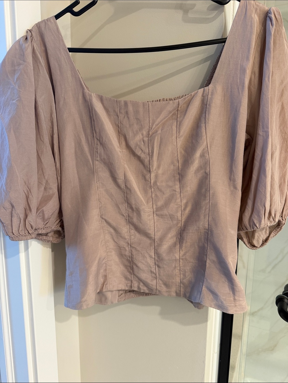 NWT Abercrombie and Fitch Women’s Square Neck Puff Sleeve Top